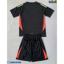 Camisa de Futebol Argentina Goleiro Equipamento Principal Infantil Copa America 2024 Manga Curta (+ Calças curtas)